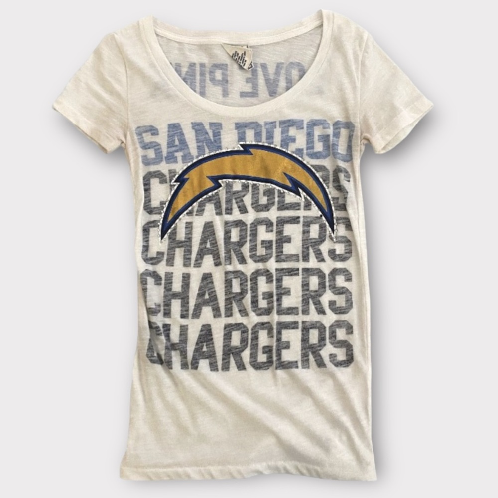 PINK Victoria’s Secret x NFL x 5th & Ocean Women’s T-Shirt XS San Diego Chargers